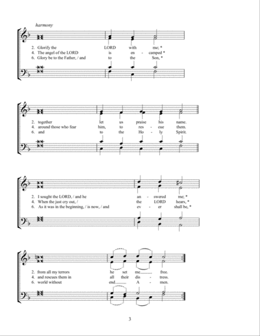 Psalm for Communion: Taste and See 4-Part scores gallery preview page 3