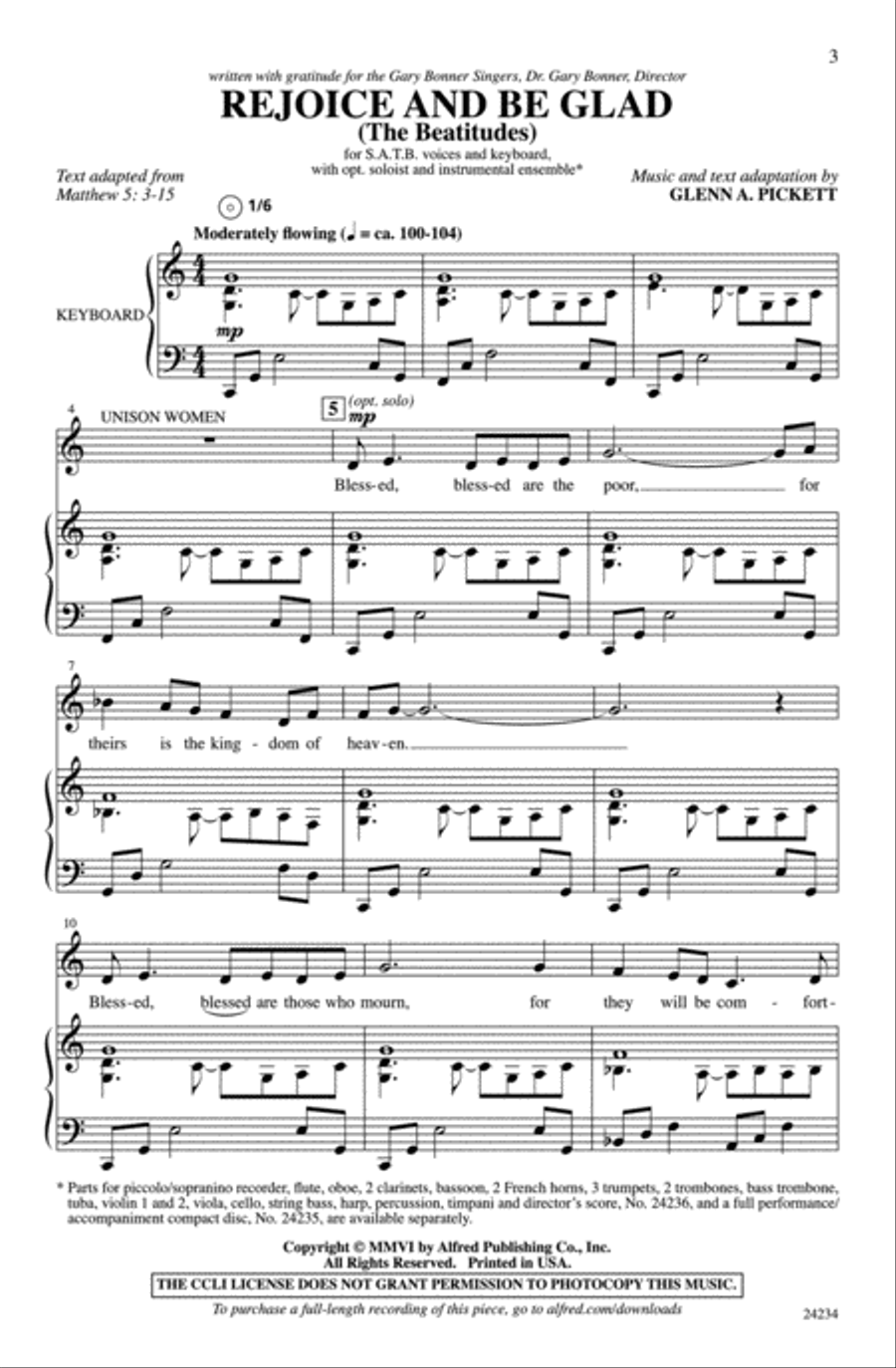 Rejoice and Be Glad 4-Part scores gallery preview page 2