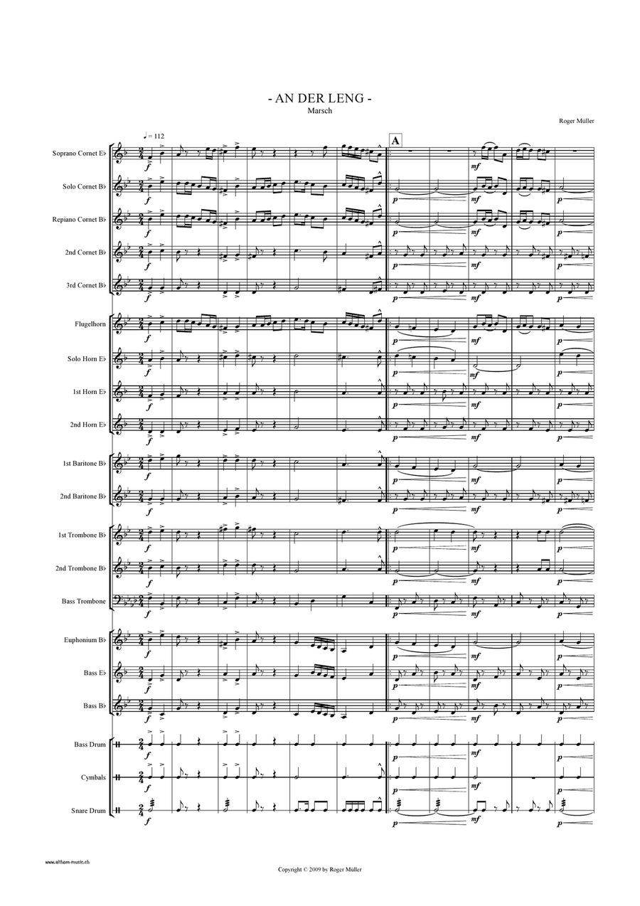 An der Leng - March Brass Band scores gallery preview page 3