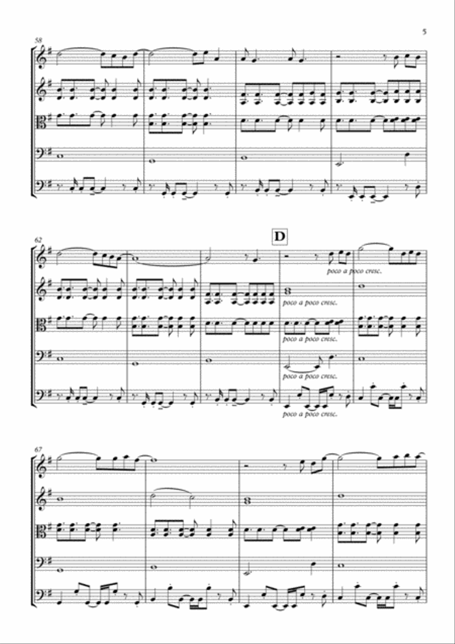 A Sky Full Of Stars A Sky Full Of Stars String Quintet scores gallery preview page 5