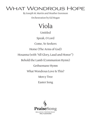 What Wondrous Hope (A Service of Promise, Grace and Life) - Viola
