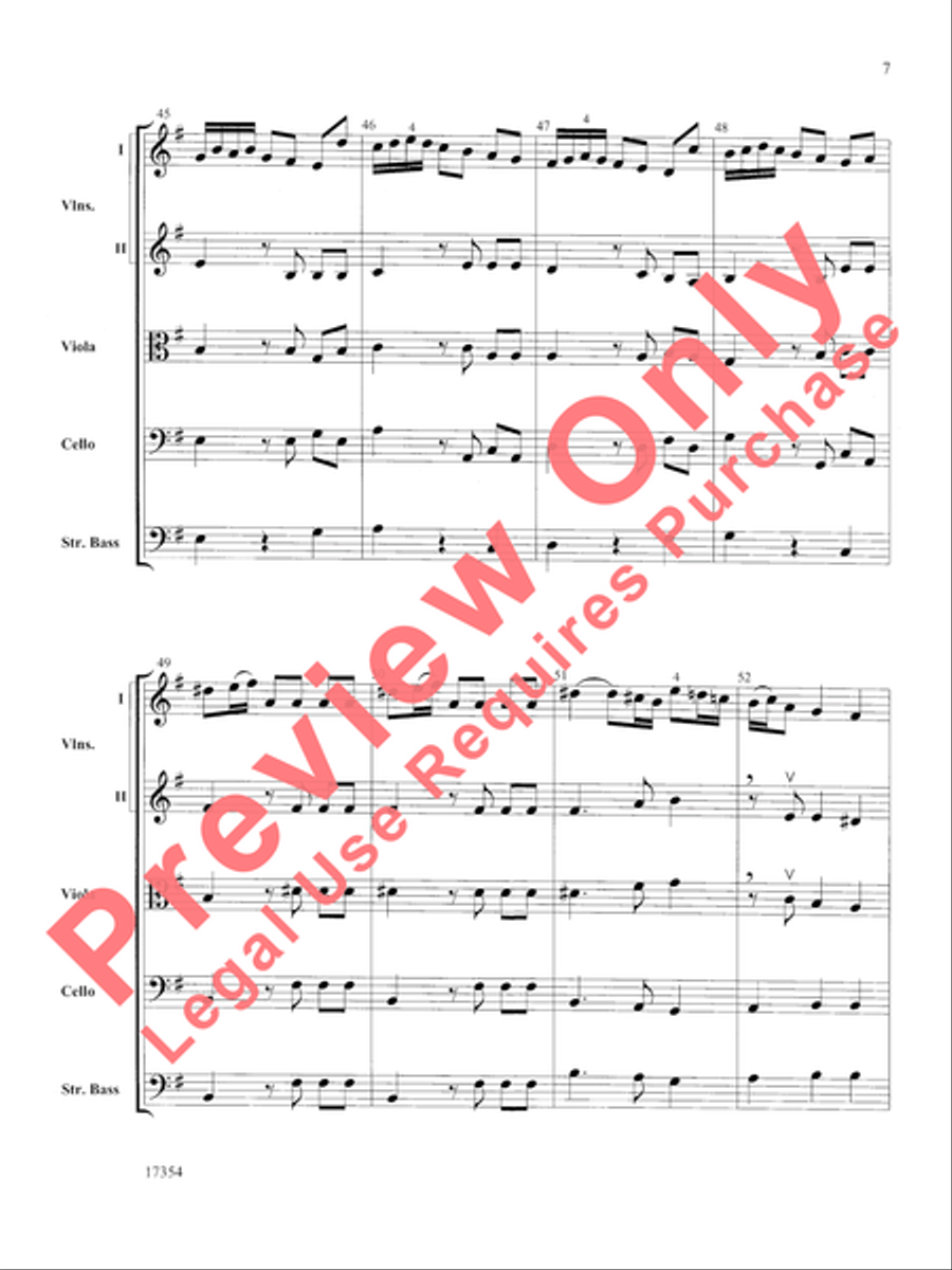 Hornpipe (from Water Music) String Orchestra scores gallery preview page 8