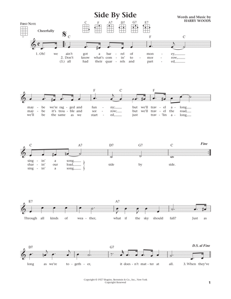 Side By Side (from The Daily Ukulele) (arr. Liz and Jim Beloff)