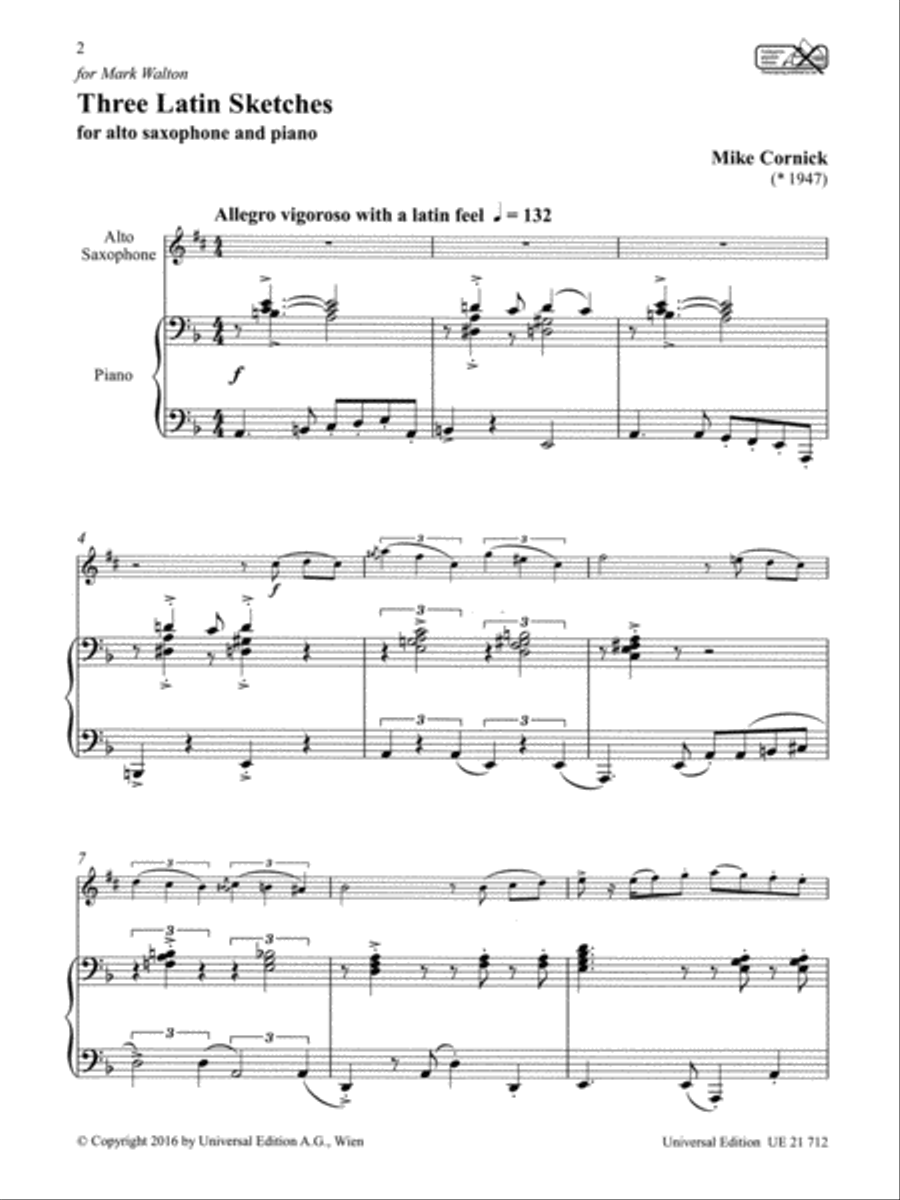 Three Latin Sketches Chamber Music scores gallery preview page 2