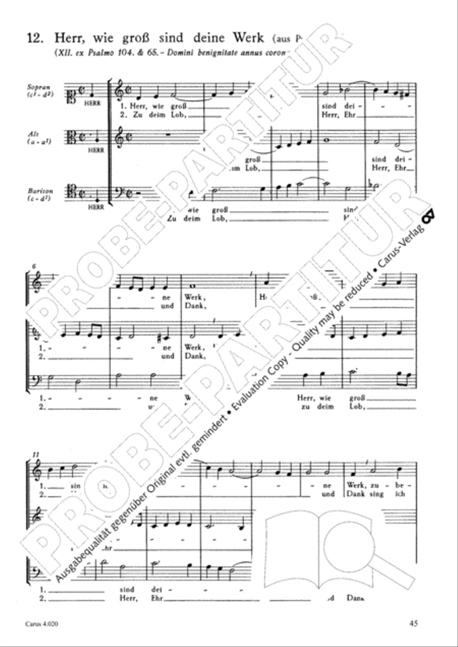 Calvisius: Tricinia. Psalmen und Motetten zu drei Stimmen Choir scores gallery preview page 46