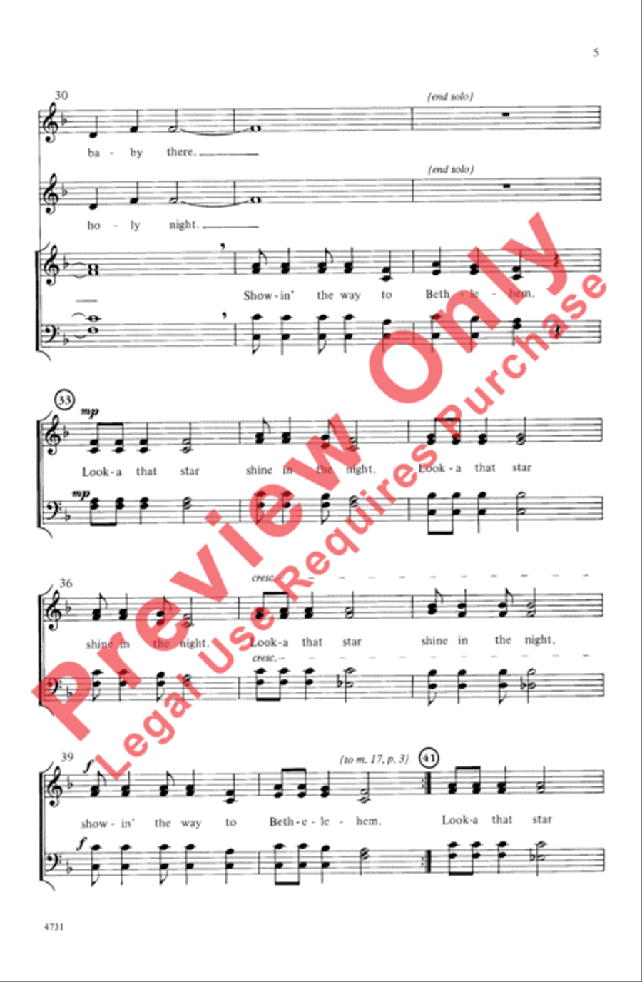 Look-A That Star 4-Part scores gallery preview page 5