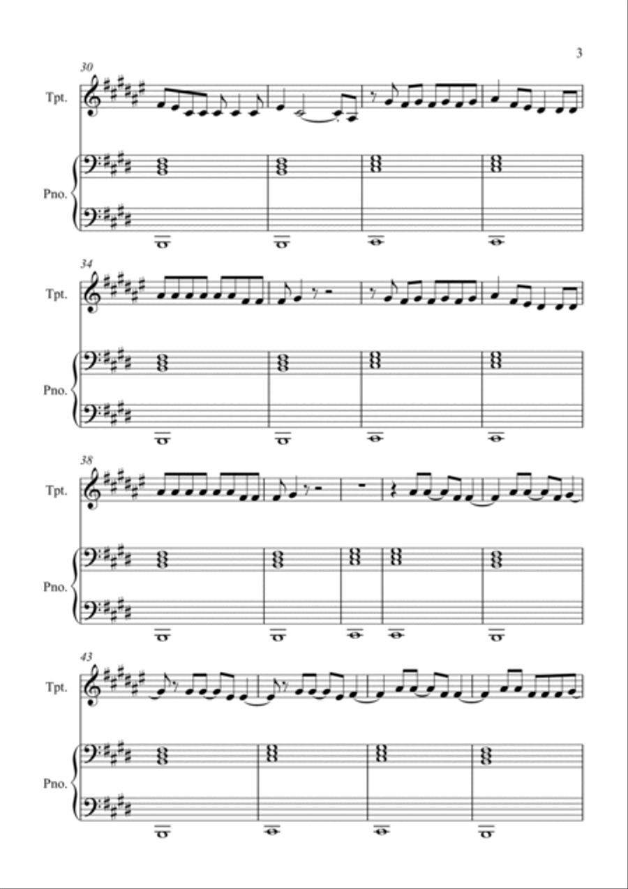 Bichota Trumpet Solo scores gallery preview page 3
