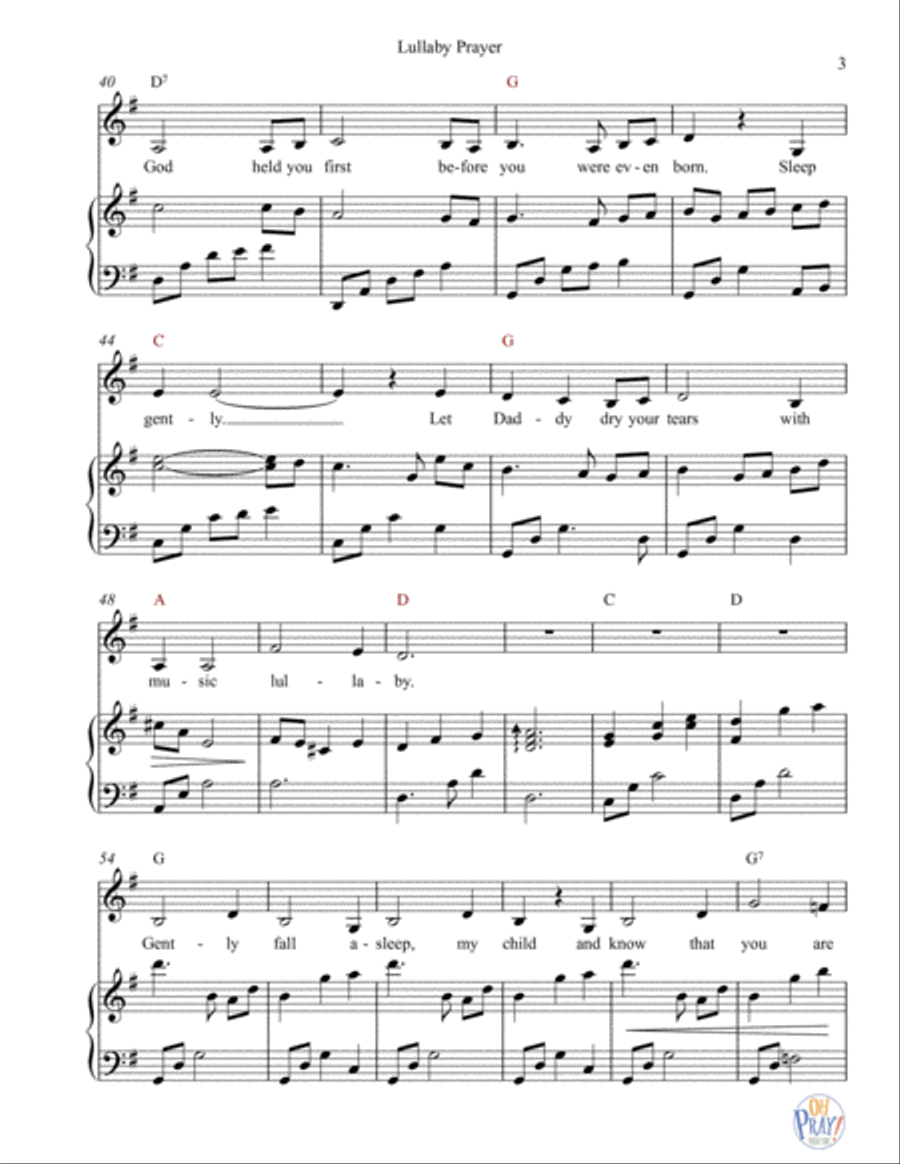 Lullaby Prayer Voice scores gallery preview page 4