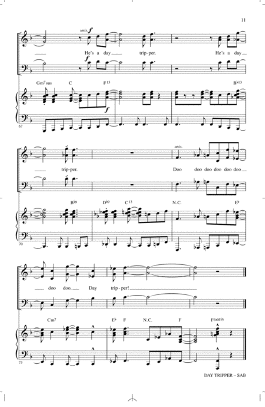 Day Tripper 3-Part scores gallery preview page 10