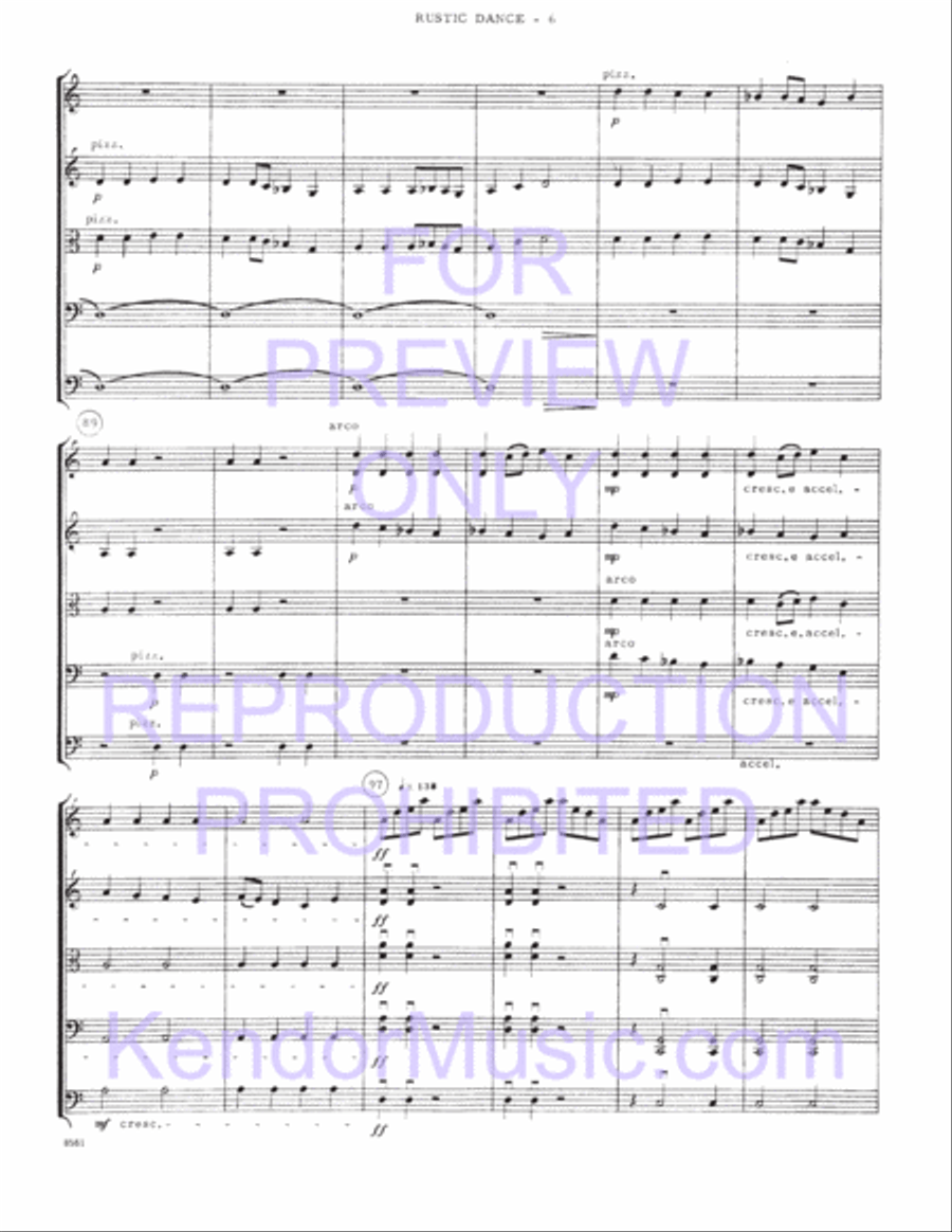 Rustic Dance Rustic Dance String Orchestra scores gallery preview page 8