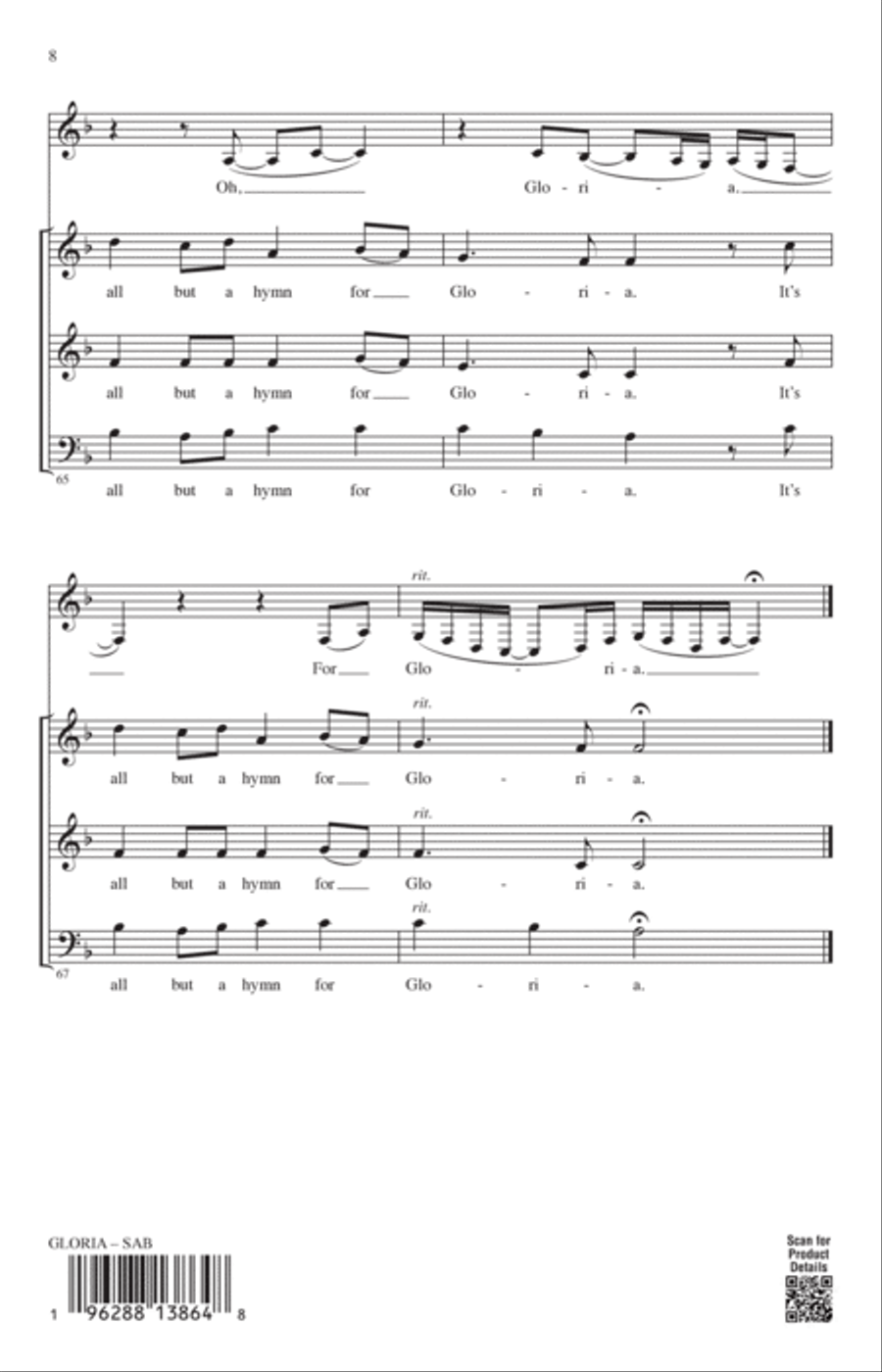 Gloria (arr. Roger Emerson) 3-Part scores gallery preview page 7