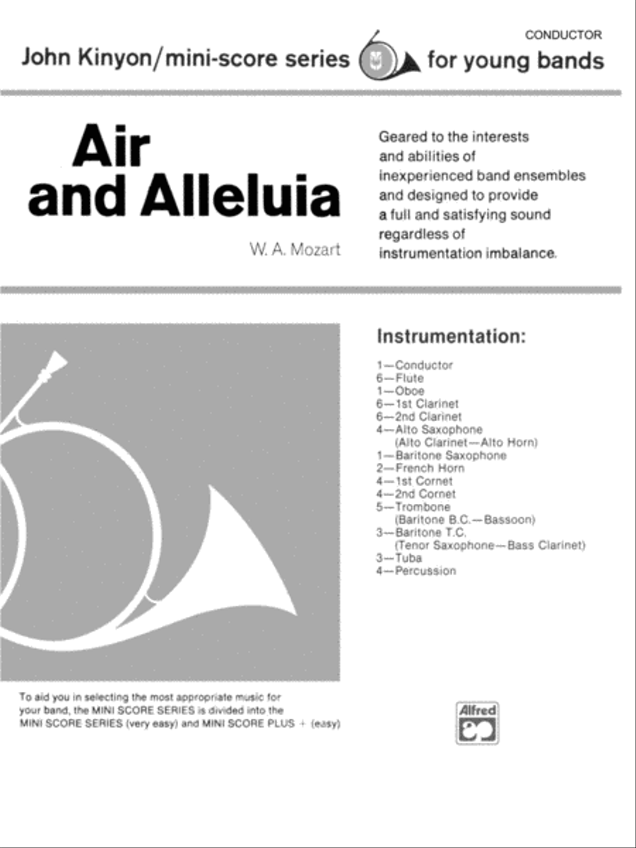 Air and Alleluia: Score Air and Alleluia: Score Concert Band scores gallery preview page 1
