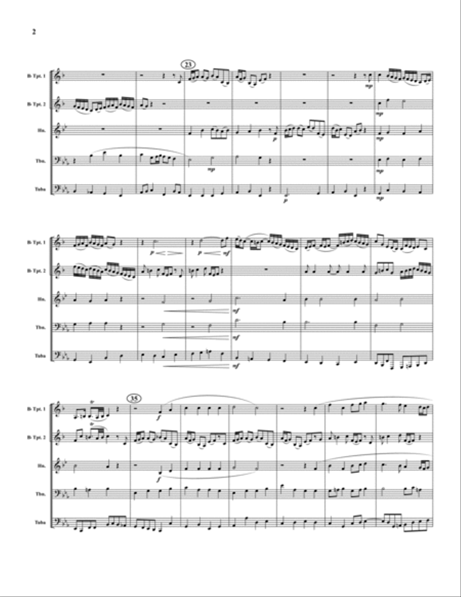 Sleepers, Wake! Sleepers, Wake! Brass Quintet scores gallery preview page 2
