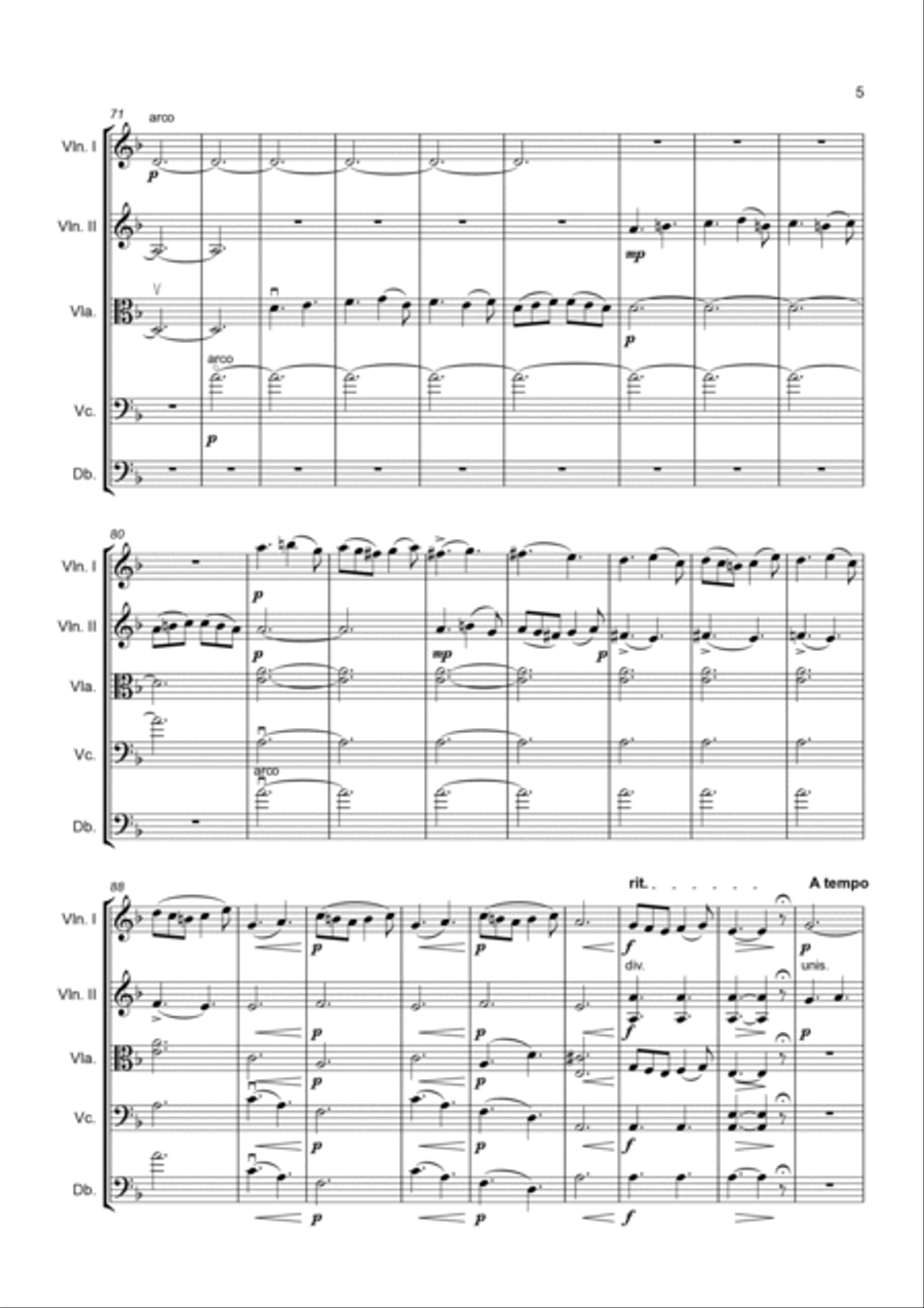 Two Novelettes String Orchestra scores gallery preview page 5