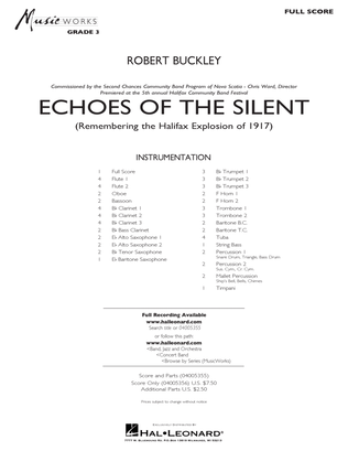 Book cover for Echoes of the Silent - Conductor Score (Full Score)