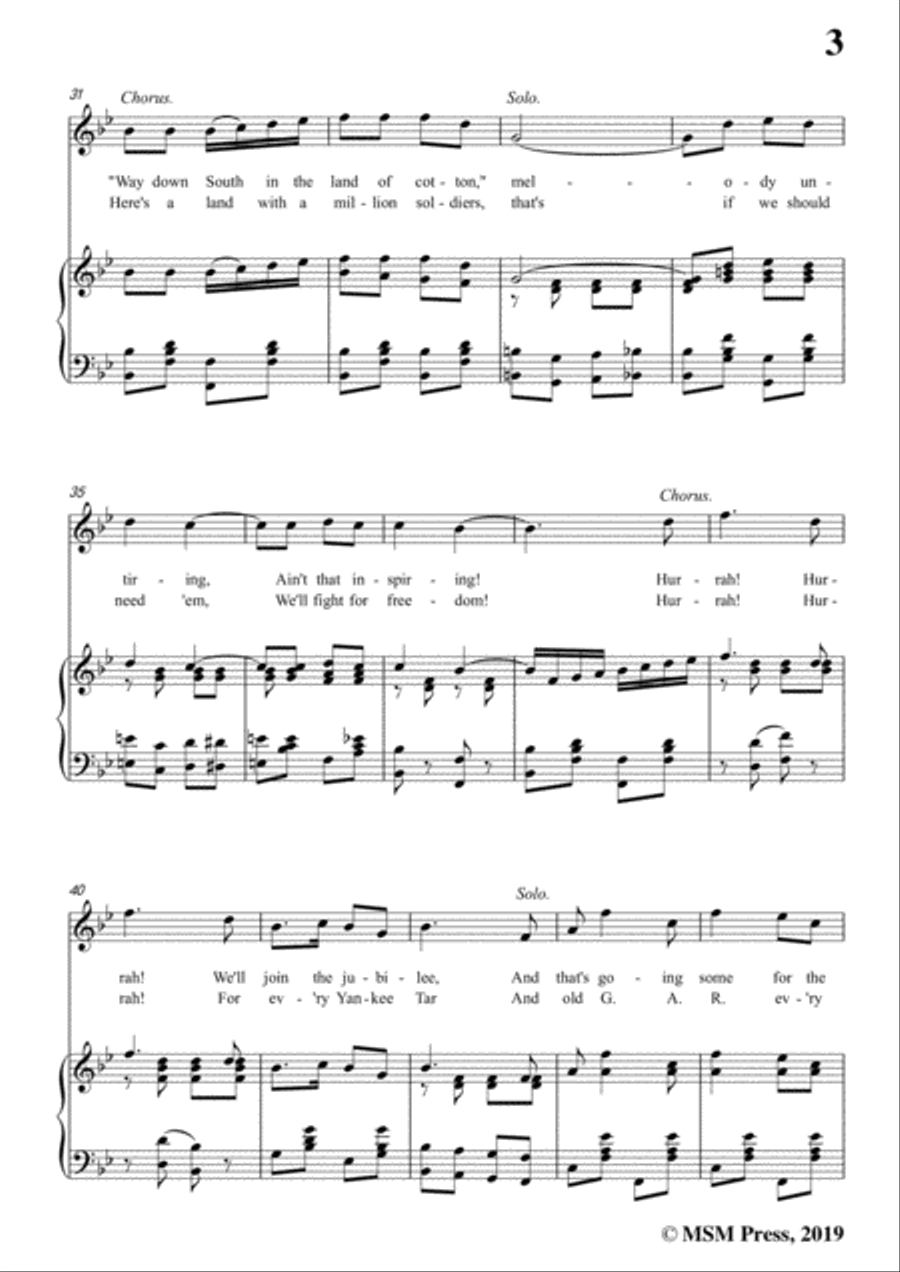 George M. Cohan-You're A Grand Old Rag,in B flat Major,for Voice&Piano Voice scores gallery preview page 5