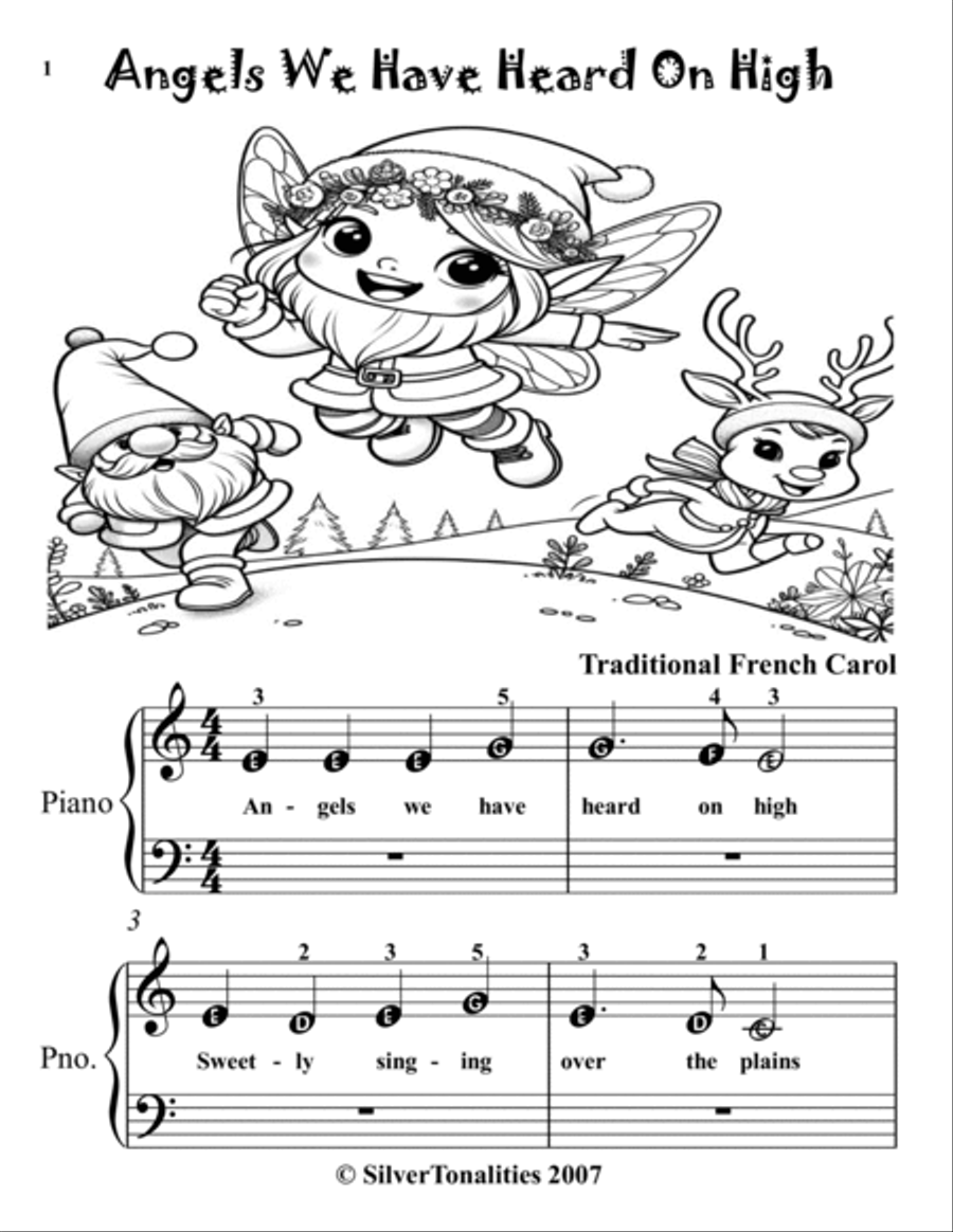 Carol of the Bells and the Carols of Christmas for Beginner Piano Easy Piano scores gallery preview page 3