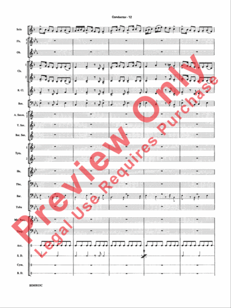 Christmas Concerto Concert Band scores gallery preview page 15