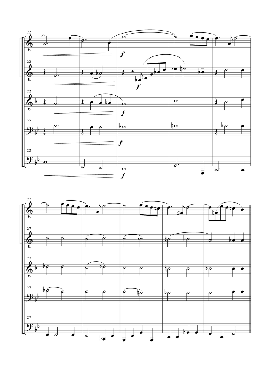 The Shadow Of Your Smile Brass Ensemble scores gallery preview page 5