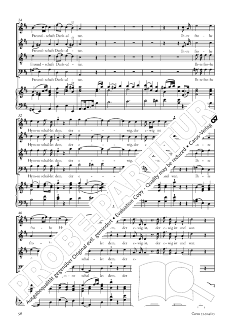 Dank-Hymne der Freundschaft 4-Part scores gallery preview page 57
