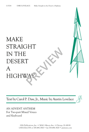 Book cover for Make Straight in the Desert a Highway