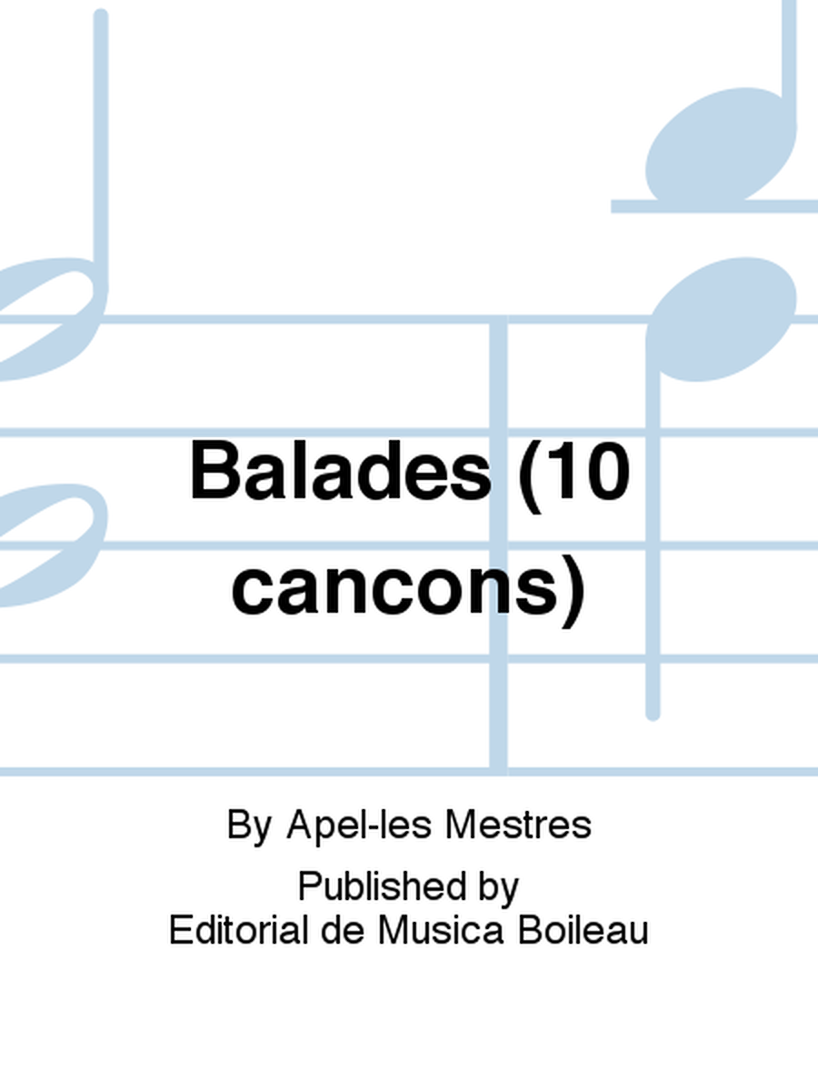 Balades (10 cancons)