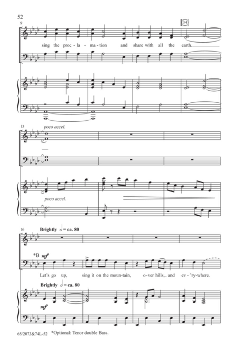 Go Sing It on the Mountain - SATB Score with Performance CD 4-Part scores gallery preview page 21