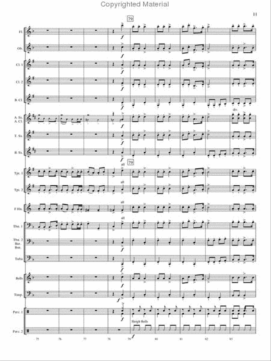 Christmas Bells and Brass Concert Band scores gallery preview page 11