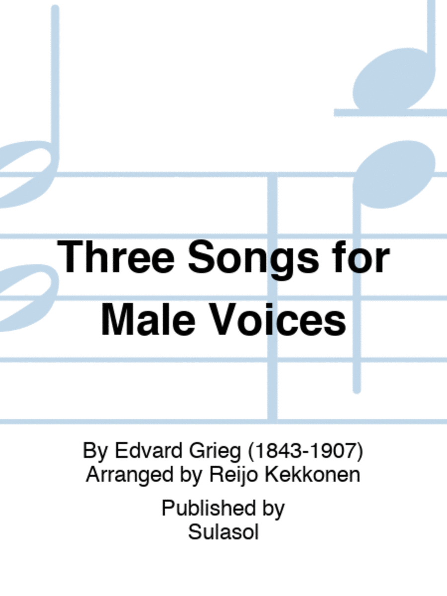 Three Songs for Male Voices TTBB scores gallery preview page 1