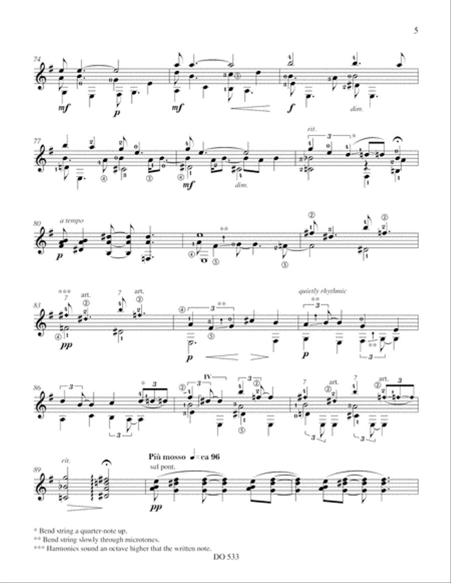 Freedom Fantasies Freedom Fantasies Classical Guitar scores gallery preview page 5