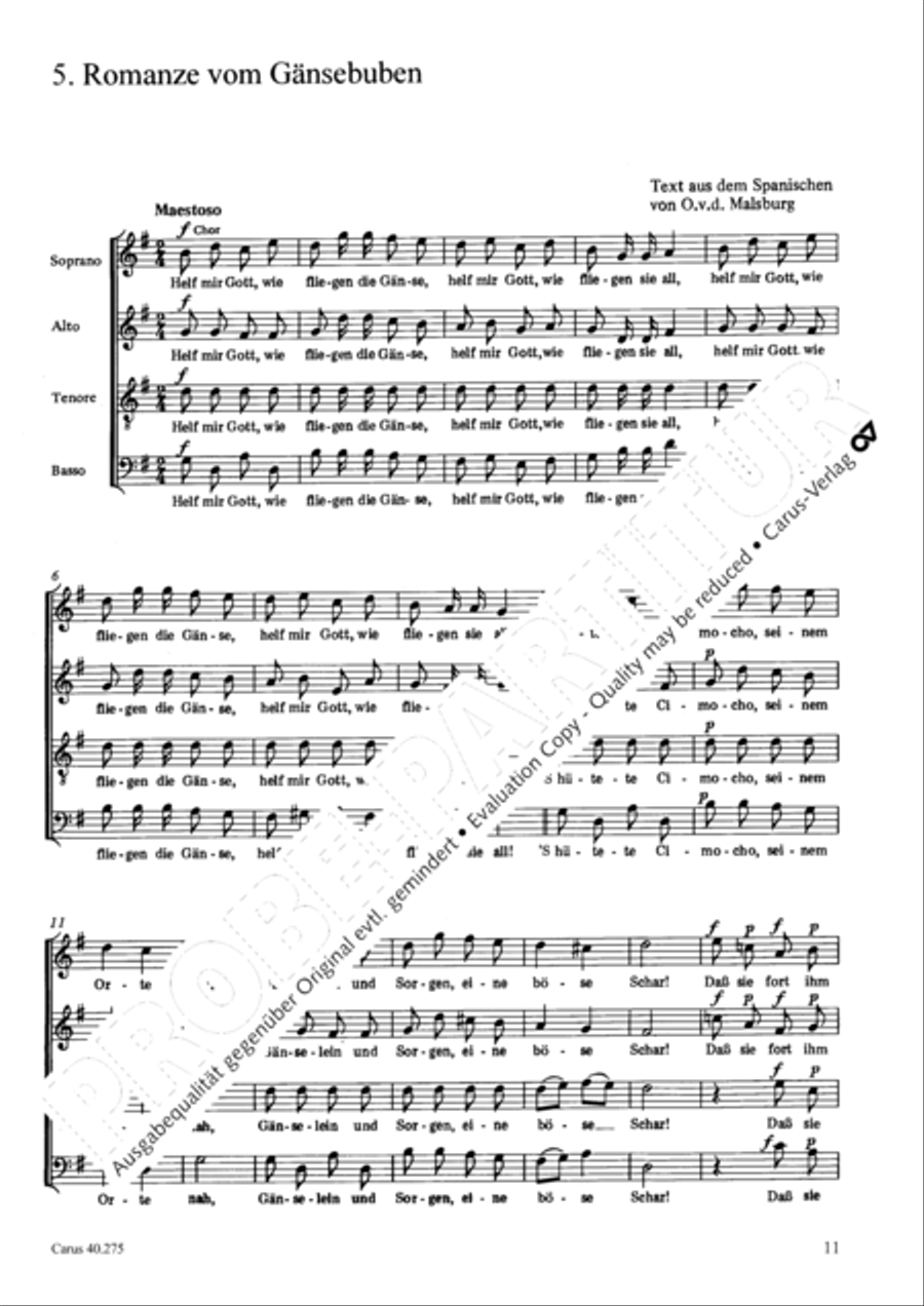 Romanzen und Balladen III op. 145 Choir scores gallery preview page 12