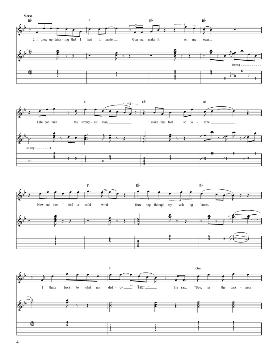 Soul Shine Acoustic Guitar scores gallery preview page 4