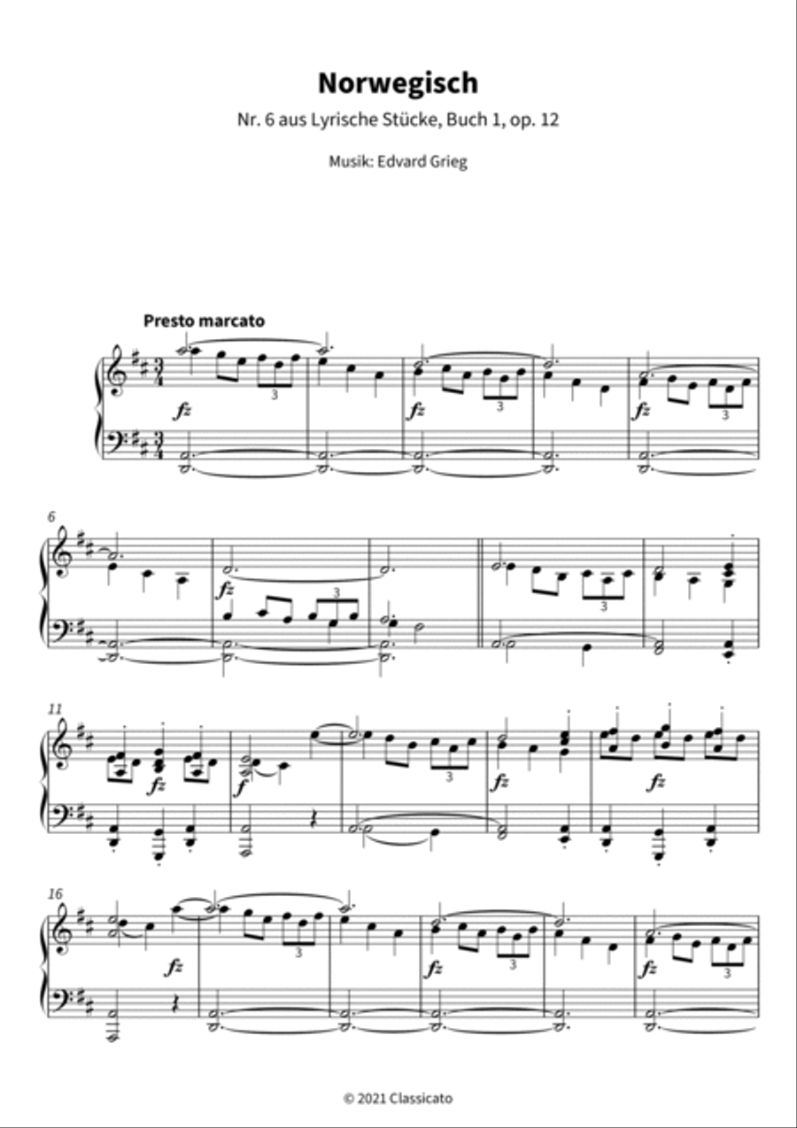 Norwegisch Piano scores gallery preview page 3