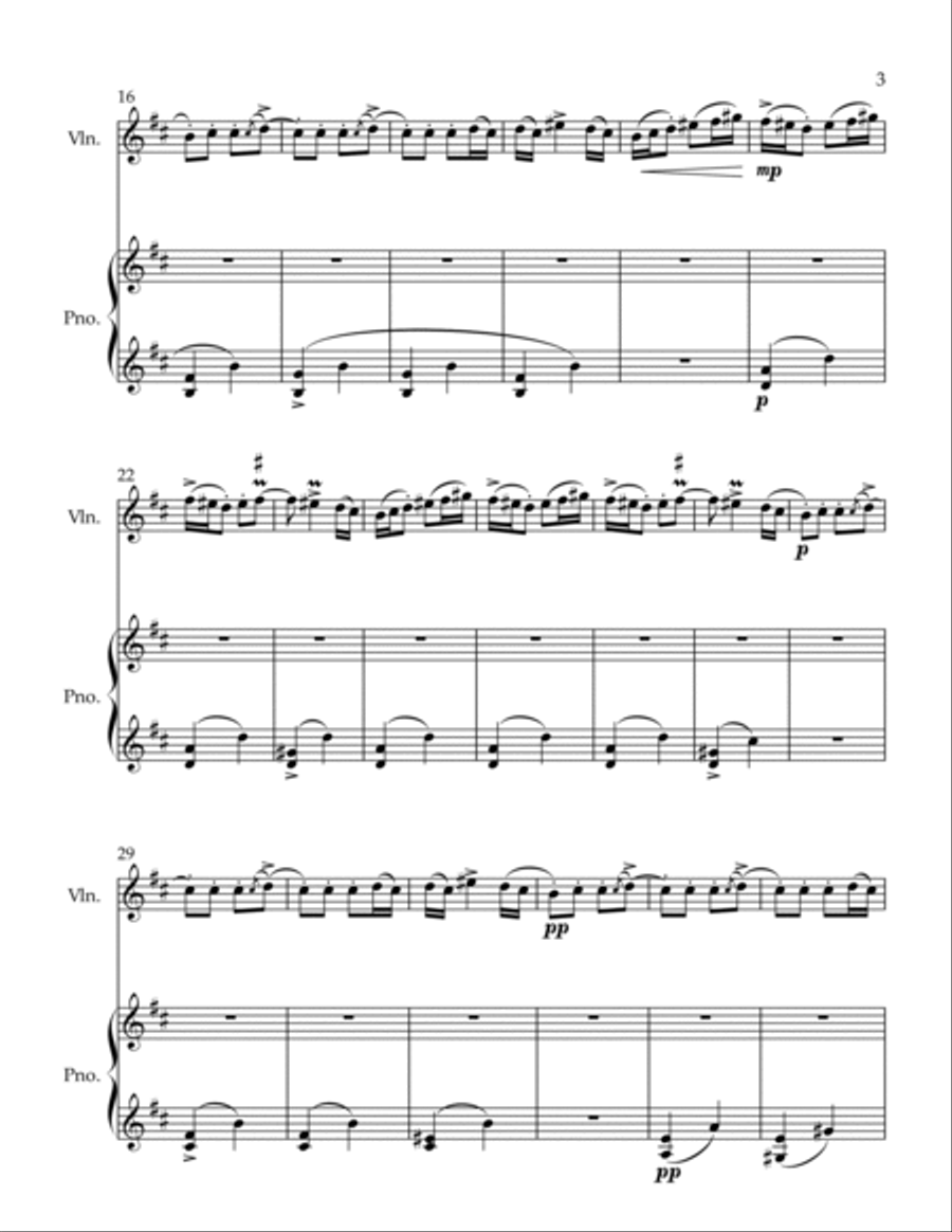 Romanian Folk Dances Standing Still easy Violin Solo scores gallery preview page 3