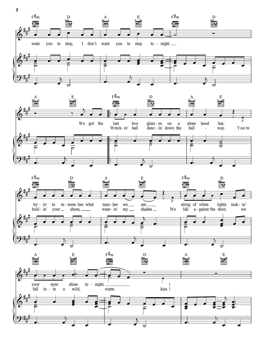 Sangria Sangria Piano, Vocal, Guitar scores gallery preview page 2