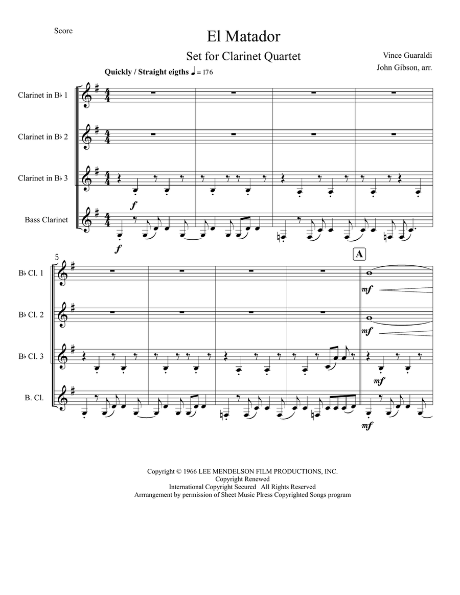 El Matador El Matador Woodwind Ensemble scores gallery preview page 2