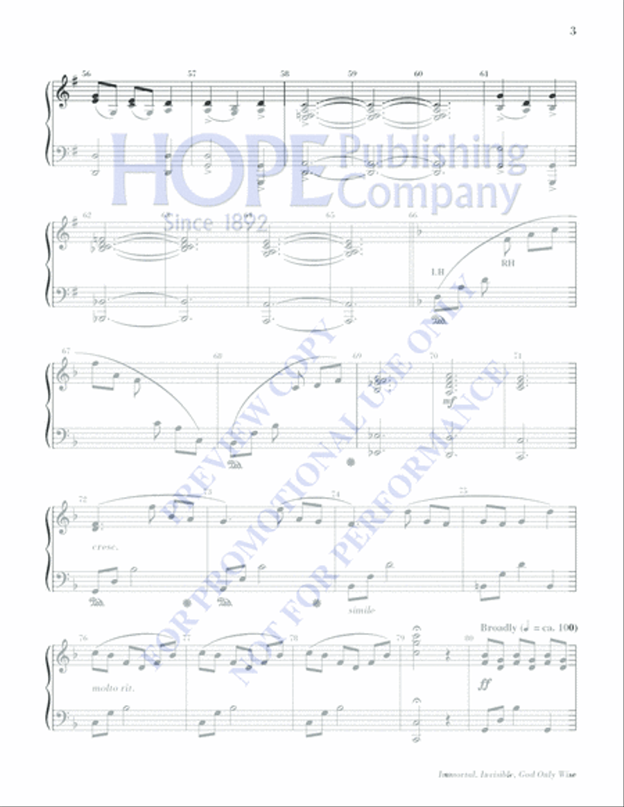 IMMORTAL INVIS-SHER-Director and Piano Score Handbell Choir scores gallery preview page 15
