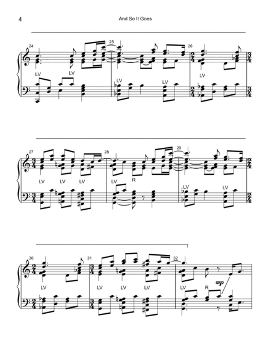 And So It Goes Handbell Choir scores gallery preview page 4