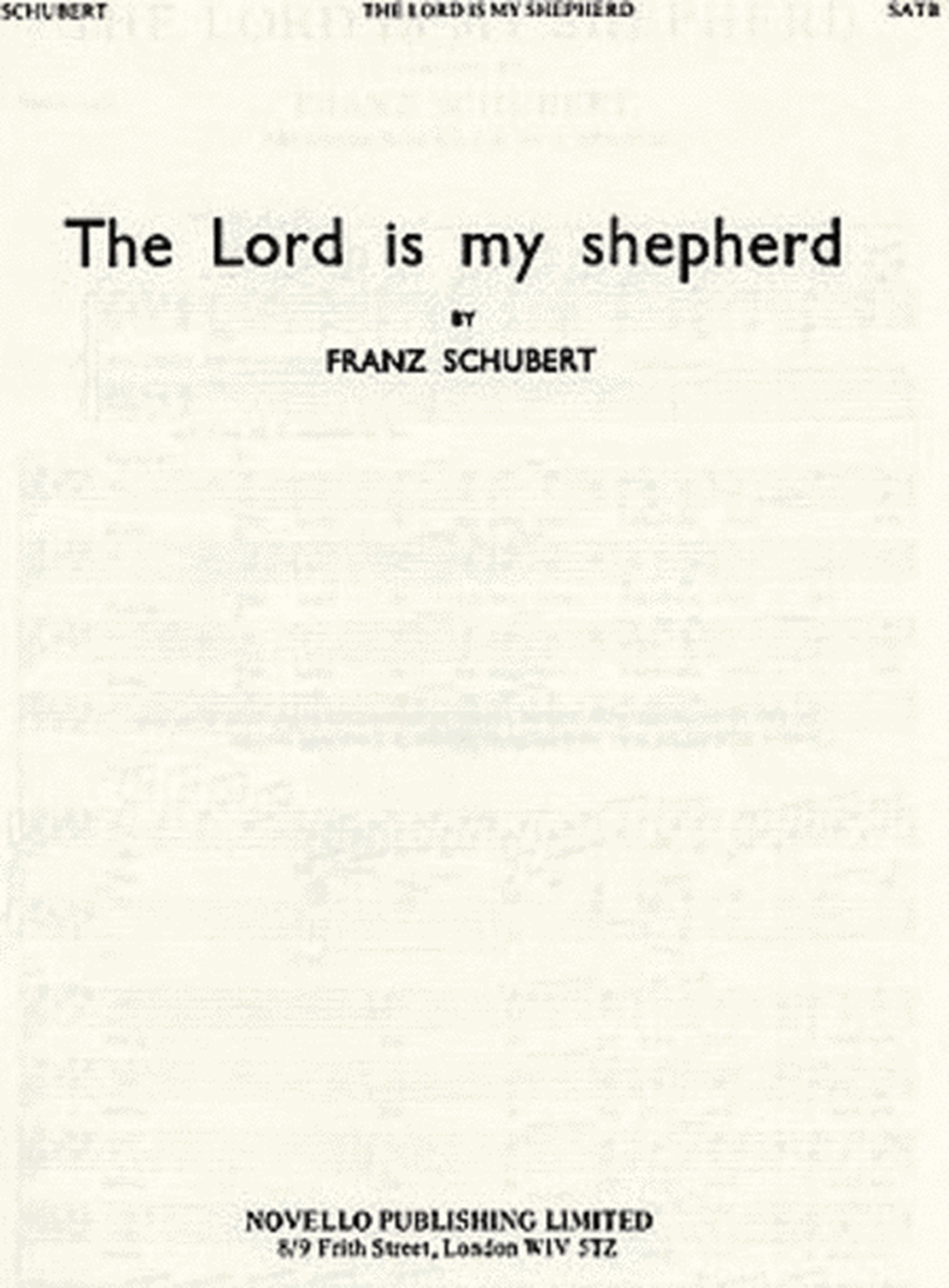 Schubert Lord Is My Shepherd Satb