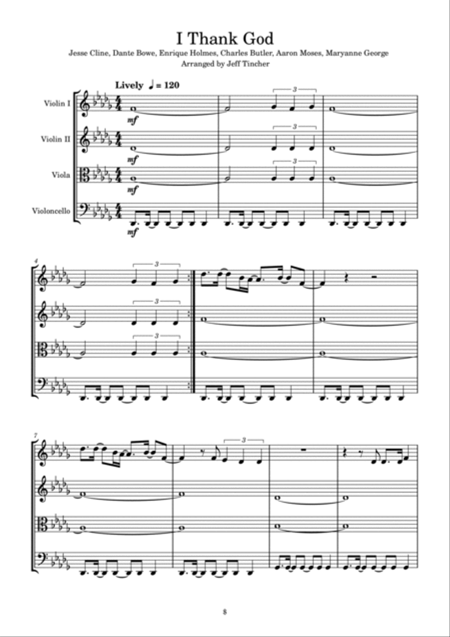 I Thank God String Quartet scores gallery preview page 2
