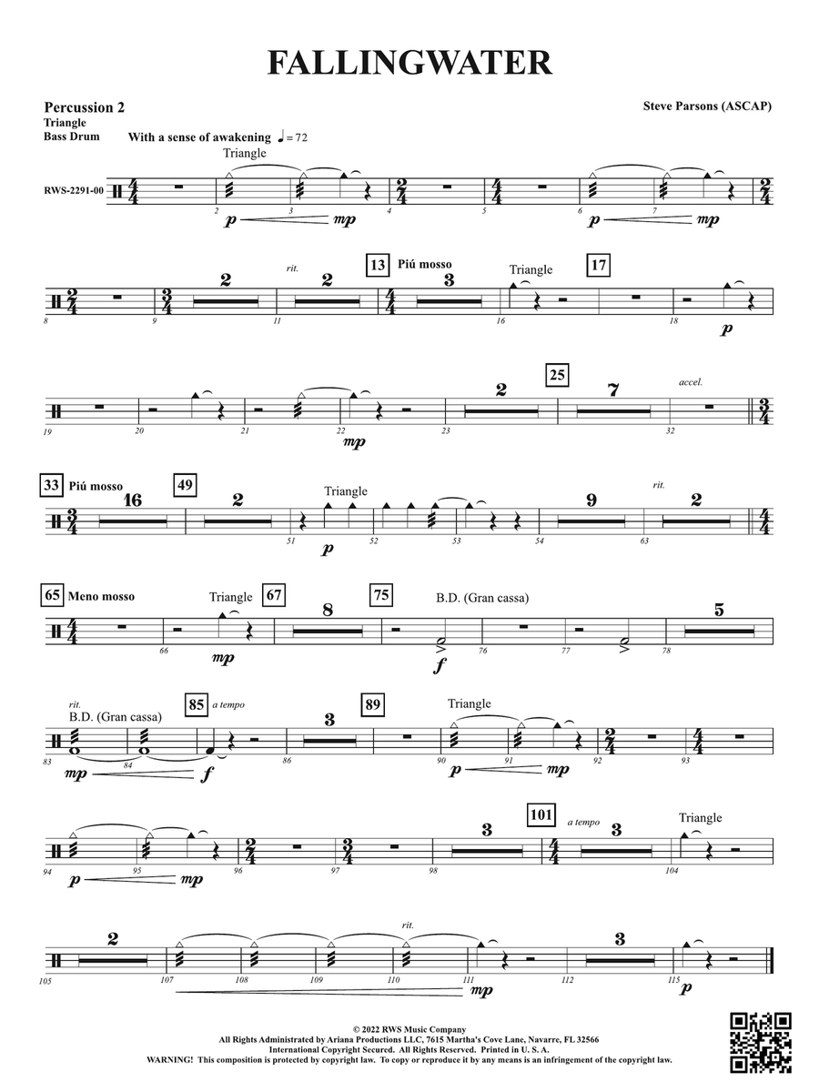 Fallingwater: 2nd Percussion Percussion scores gallery preview page 1