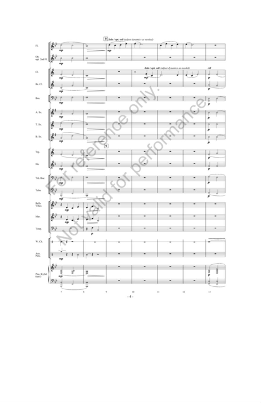 A Song For Peace A Song For Peace Concert Band scores gallery preview page 3
