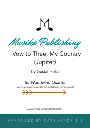 I Vow to Thee, My Country (Jupiter) - Woodwind Quartet