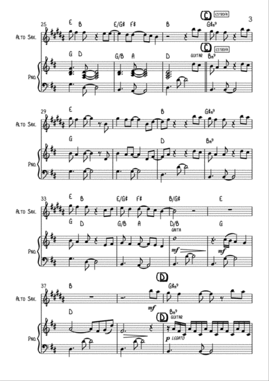 Fields Of Gold Alto Saxophone scores gallery preview page 3