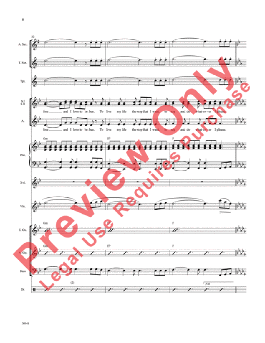 You Don't Own Me Choir scores gallery preview page 9