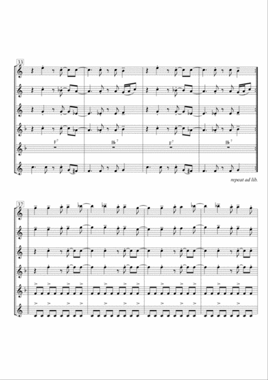Mercy, Mercy, Mercy Mercy, Mercy, Mercy Saxophone Quintet scores gallery preview page 6