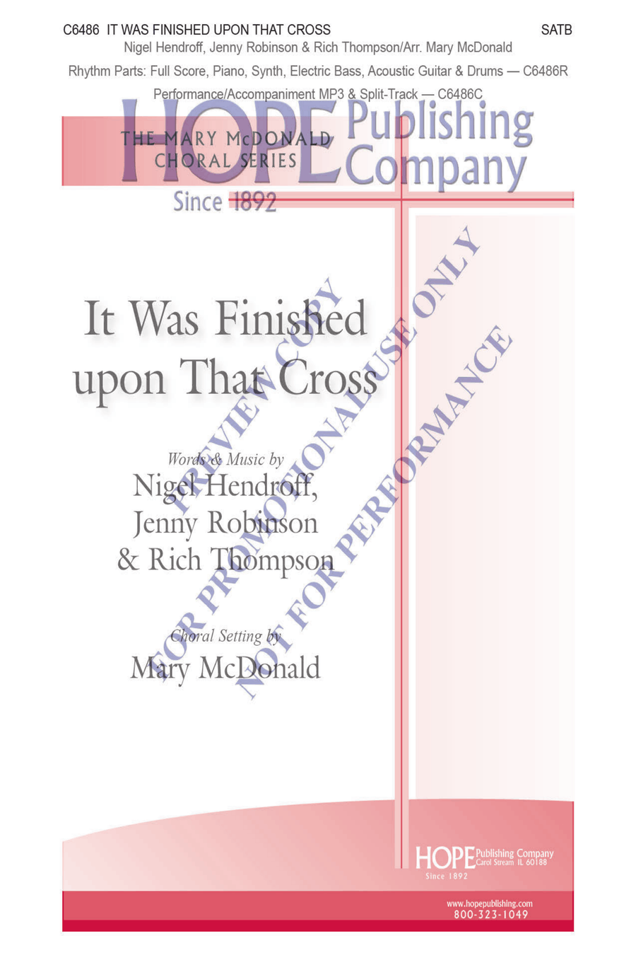 It Was Finished upon That Cross Choir scores gallery preview page 2