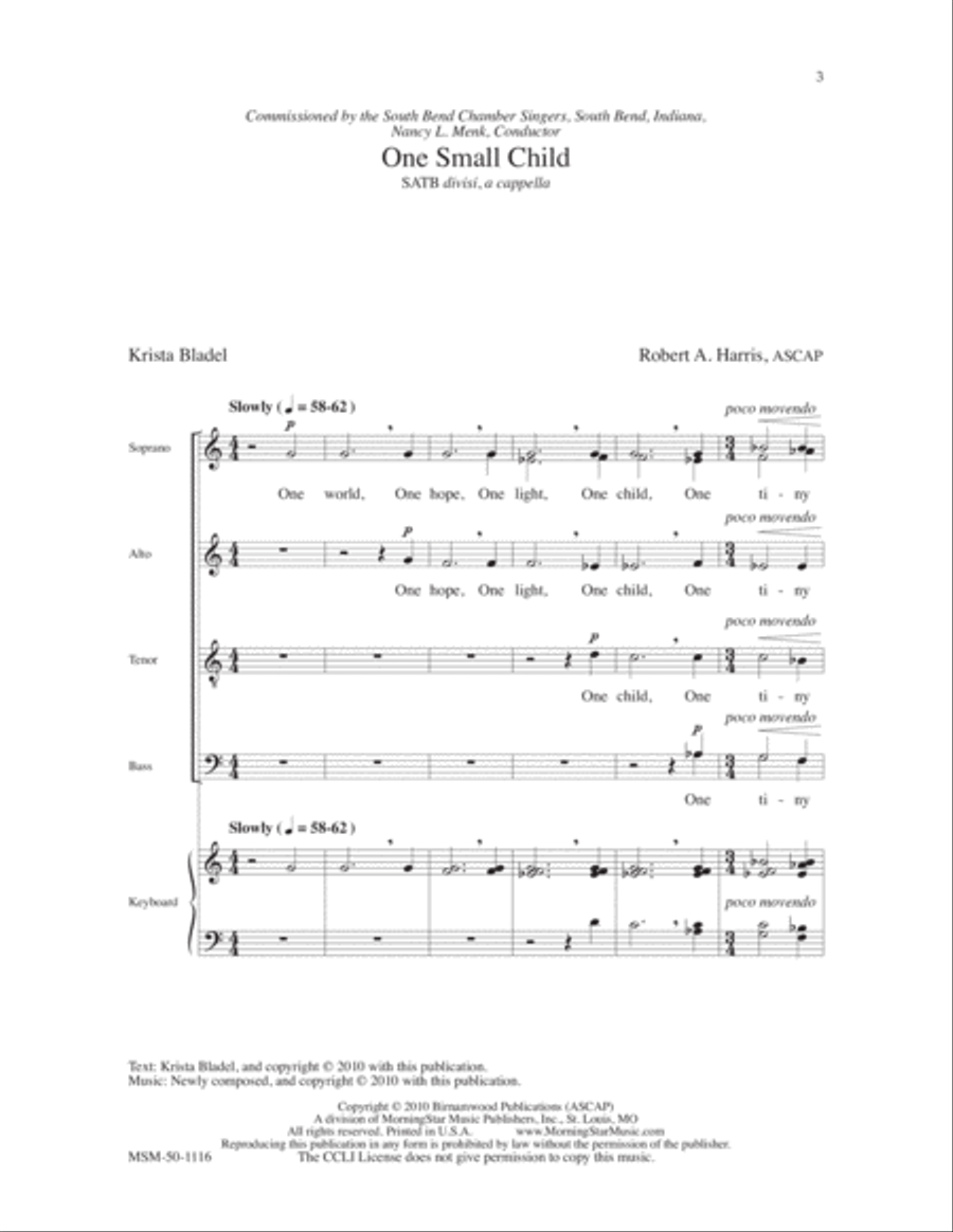 One Small Child Divisi scores gallery preview page 2
