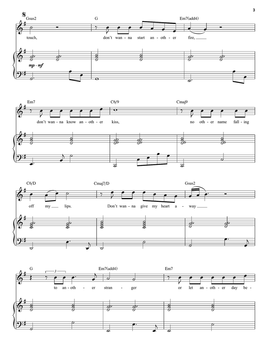 I'll Never Love Again (from A Star Is Born) Voice scores gallery preview page 3