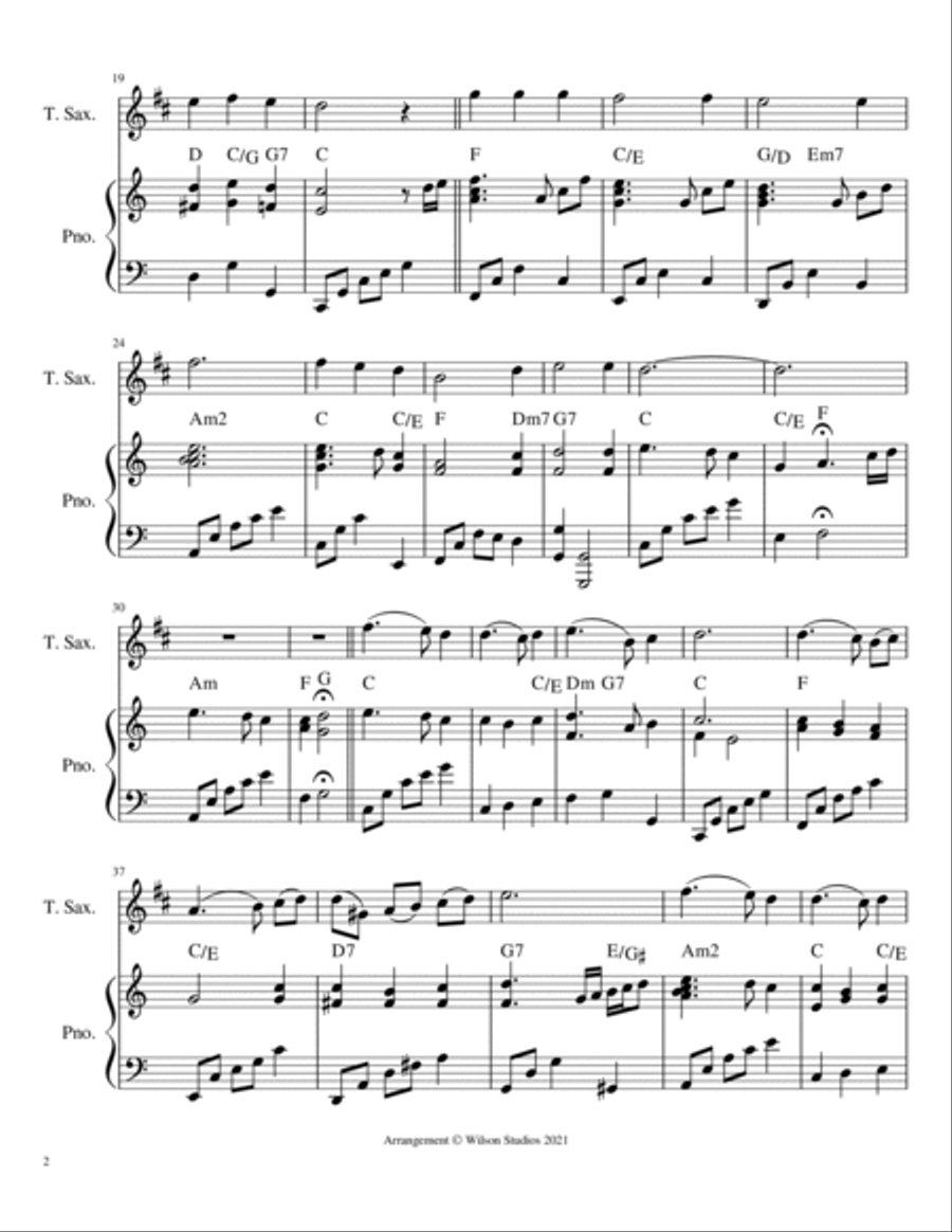 Faith of Our Fathers--tenor sax solo Tenor Saxophone scores gallery preview page 2